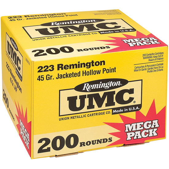 REM UMC 223REM 55GR FMJ MEGA PACK 200/4 REM 23683