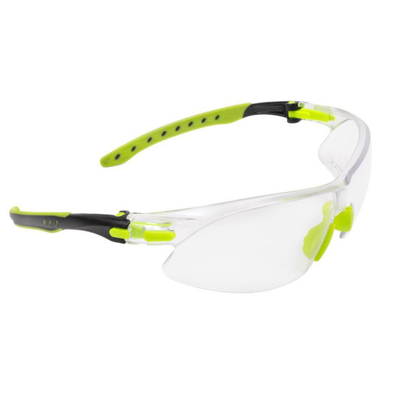 Allen ULTRX Keen Youth Safety Glasses Lime Green with Clear Lenses AN4140