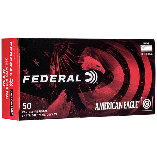 FED AMERICAN EAGLE 380ACP 95GR FMJ 50/20 FED AE380AP
