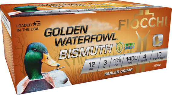 FIO GOLDEN WATERFOWL BISMUTH 12GA 3 #4 10/10 FIO 123GB4