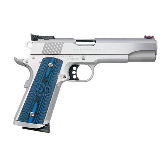 GOLD CUP TROPHY 38 SUPER 5'' BBL (1)10RD MAG STAINLESS/BLUE 430100103