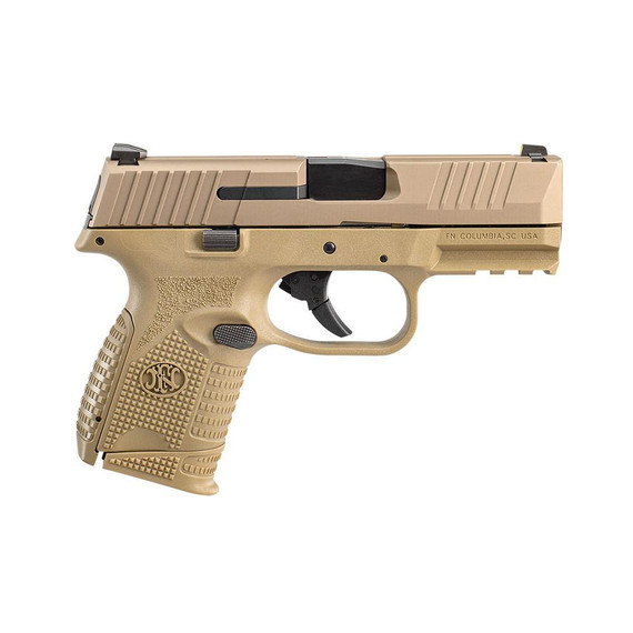 FN 509 Compact Handgun 9mm Luger 12rd & 15rd Magazines (2) 3.7" Barrel FDE NMS RJ66100818