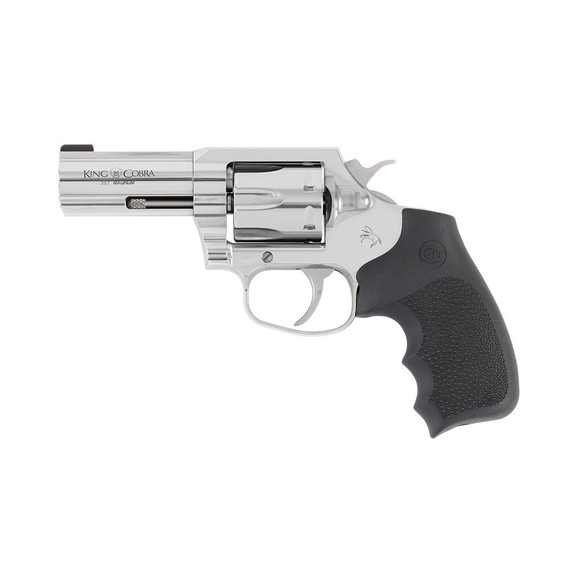 Colt King Cobra Stainless Handgun .357 Mag 6rd Capacity 3" Barrel Enhanced Hogue Rubber Grip CXKCOBRASB3RBB