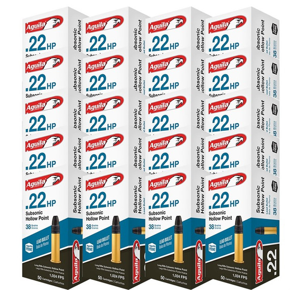 22 LONG RIFLE 38GR SUBSONIC LEAD HOLLOW POINT 1000/CASE 105004357