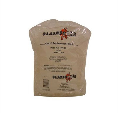 20 GAUGE 7/8OZ WADS FOR WAA20 CLEAR 500/BAG 940002582