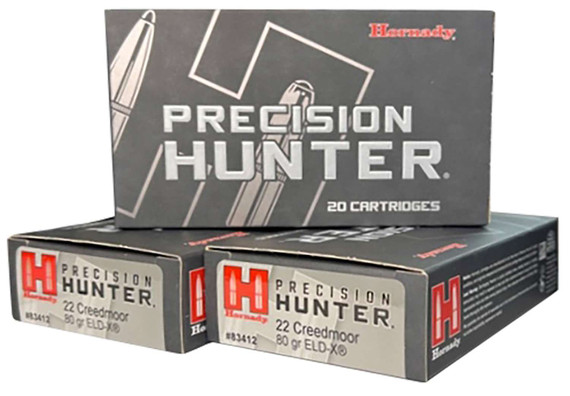 HORNADY 22 CREEDMOOR 80 GR ELD-X® 20RD/BX 10BX/CS HORN83412