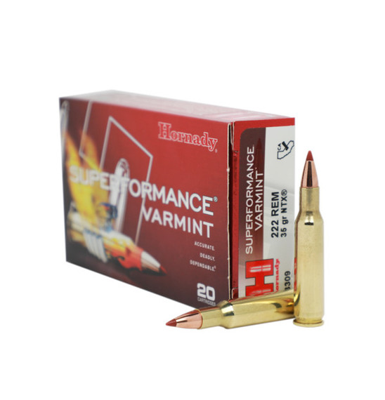 HORNADY 222 REM 35 GR NTX® SPF 20RD/BX 10BX/CS HORN8309