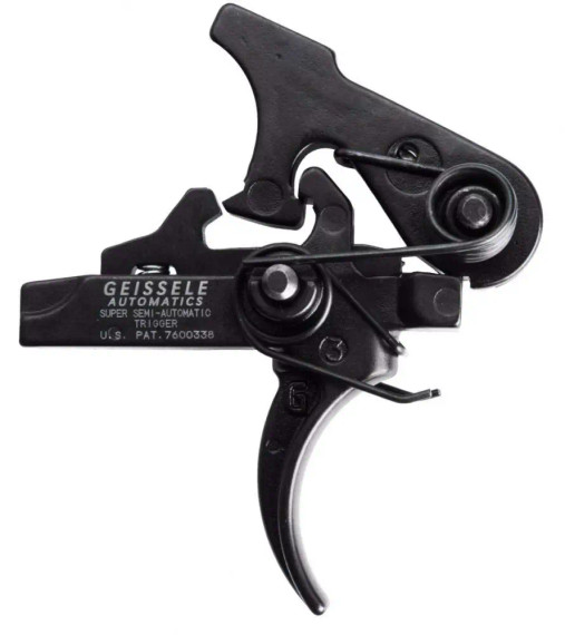 GEISSELE AUTOMATICS TWO STAGE CURVED TRIGGER 4.25-4.75LB BLACK FINISH AR PLATFORM O17_GEIS05_101