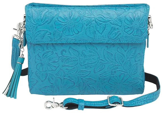 GTM  GTM-22TLD/TBLUE  CROSSBOY CLUTCH COWHIDE TURQ 180551