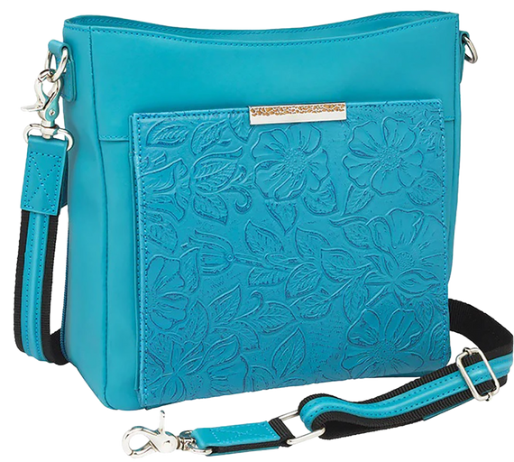 GTM  GTM-98TLD/TBLUE  SLIM CROSSBODY COWHIDE  TURQ 180553