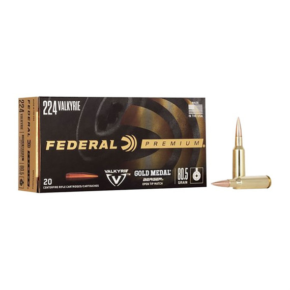 FEDERAL AMMO 224 VALYKRIE 80.5GR GM BERGER 20BX 250029545