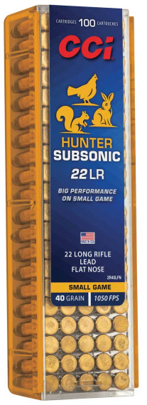 CCI  22LR 40GR SGB 1050 FPS SUB  100CT 100RD/BX 50BX/CS CCI2R40LFN