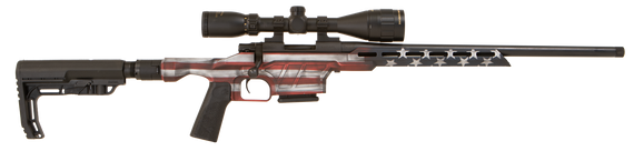 Howa HMXL350USA M1500 Mini Excel Lite 350 Legend 16.25" TB 3+1 American Flag Cerakote Black Folding HTI Excl Lite Chassis Stock 123261