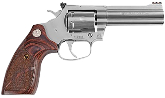 Colt Mfg KCOBRASB4TS King Cobra Target 357 Mag 6 Shot 4.25" Matte Stainless Barrel, Cylinder & Steel Frame. Altamont Wood Grip 115394