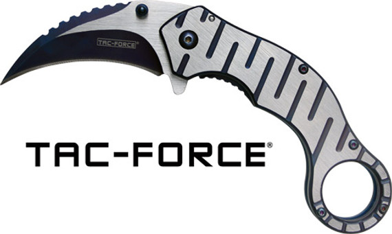 MC TAC-FORCE 2.5" HAWKBILLBLADE FOLDER GREY/BLACK TF952BL