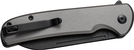 CIVIVI KNIFE CHEVALIER II 3.4"GRAY ALUM HANDLE/BLACK STNWSH C20022B3