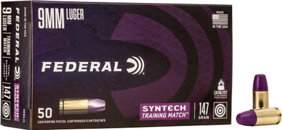FEDERAL AE 9MM LUGER 147GR TSJTRAINING MATCH 50RD 10BX/CS AE9SJ3