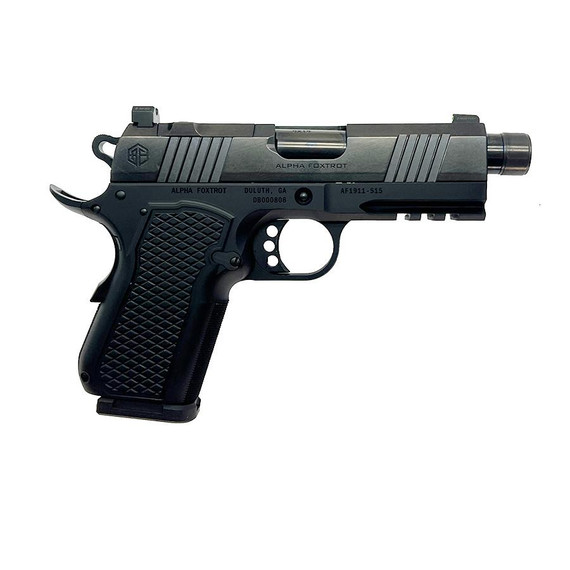 Alpha Foxtrot AF1911 S15 Polished Handgun 9mm Luger 15rd Magazine 3.5" Threaded Barrel RMSc Optic Cut XXAA35X1QMBPDBK15NVC