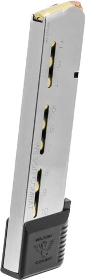 WILSON MAGAZINE 1911 ETM 45ACP10RD SS EXT. POLYMER PAD 50045FS10