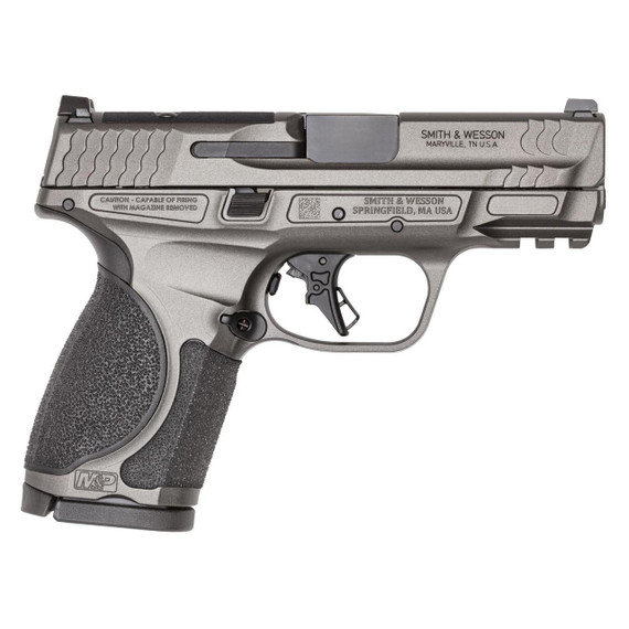 S&W M&P 9 M2.0 Metal Compact OR Handgun 9mm Luger 15rd Magazine(2) 3.6" Barrel Tungsten Gray Cerakote No Thumb Safety SW14102