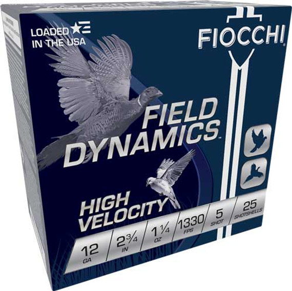 FIOCCHI 12GA 2.75" 1-1/4OZ#5 1330FPS 25RD 10BX/CS A12HV5