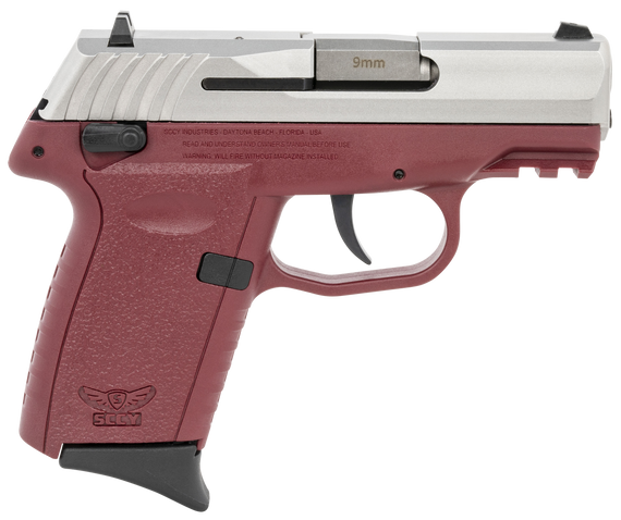 SCCY Industries CPX1TTCRG3 CPX-1 Gen3 9mm Luger 10+1 3.10" Crimson Red Polymer w/Picatinny Rail Serrated SS Slide Crimson Red Polymer Grip 144529