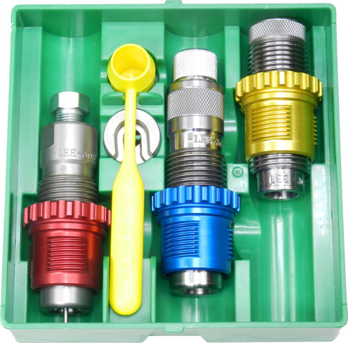 LEE PACESETTER 3-DIE SET &BREECH LOCK BUSHINGS 223 REM 91932
