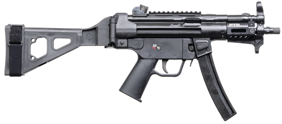 PTR  9RS BR 9mm Luger 30+1 6" Black Nitride 3-Lug Threaded Barrel, M-LOK Handguard, Black Parkerized Aluminum Picatinny Rail Receiver, SB Tactical Brace, Black Polymer Grip 178071