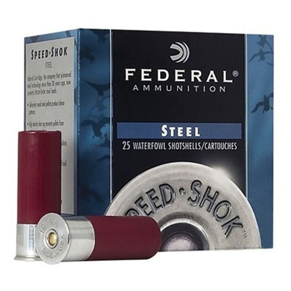 FEDERAL SPEED SHOK HV STEEL 12GA 3'' 1-1/8OZ #3 25/BX 250202811 FEDERAL SPEED SHOK HV STEEL 12GA 3'' 1-1/8OZ #3 25/BX 250202811