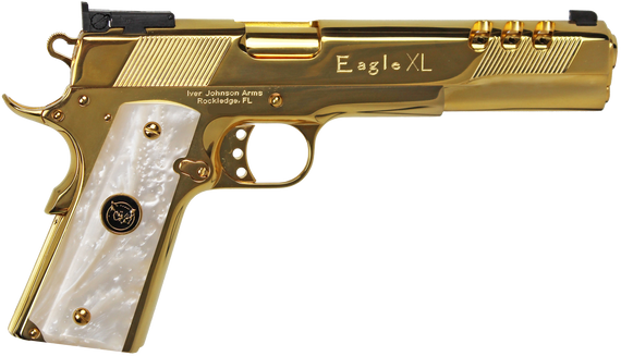 IVER GOLDEAGLEXL10WP     1911 DLX 10 6IN 24K GOLD 167901