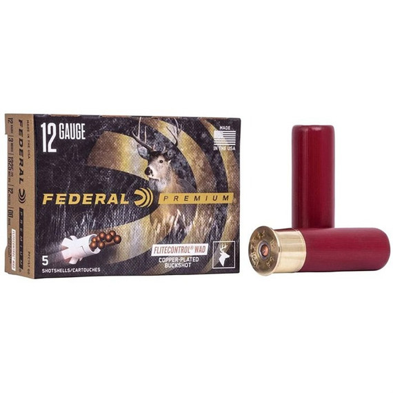 PREMIUM 12 GA 3'' 10-PELLET #00 BUCK W/FLITECONTROL WAD 5/BOX 105003326