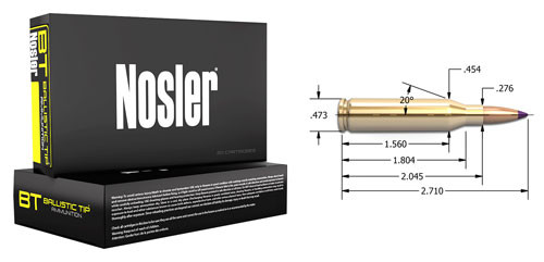 NOSLER 243 WIN 90GR BALLISTICTIP 20RD 10BX/CS AN40050