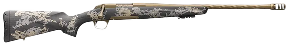 Browning 035582229 X-Bolt Mountain Pro Burnt Bronze SPR 300 Win Mag 3+1 22" Fluted, Burnt Bronze Cerakote Barrel/Rec, Carbon Fiber Stock With Accent Graphics, Recoil Hawg Muzzle Brake 153035