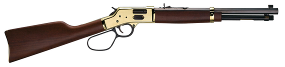 Henry H006GR Side Gate Carbine 44 Mag/44 Special 7+1 16.50" Blued Octagon Barrel, Polished Brass Rec, American Walnut Stock, Adj. Sight, Large Loop Lever 155943
