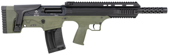 ATI ATIG12BDG Bulldog  12 Gauge Semi-Auto 3" 5+1 18.50" Black Steel Barrel, Black Aluminum Receiver, Picatinny Rail, Green Fixed Bullpup Stoc & Grip 132094