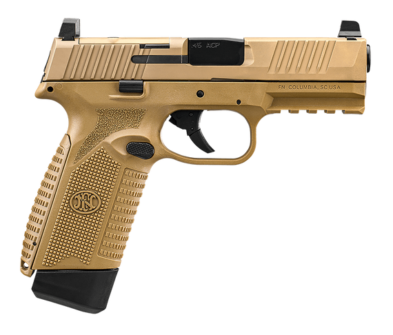 FN 66101388 545 MRD Full Size 45 ACP 15+1, 4.10" Black Target Crown Steel Barrel, Flat Dark Earth PVD Optic Cut/Serrated Steel Slide & Polymer Frame w/Picatinny Rail, Ambidextrous 158112 FN 66101388 545 MRD Full Size 45 ACP 15+1, 4.10" Black Target Crown Steel Barrel, Flat Dark Earth PVD Optic Cut/Serrated Steel Slide & Polymer Frame w/Picatinny Rail, Ambidextrous 158112