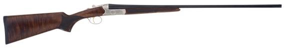 TriStar 38112 Bristol SxS 12 Gauge 28" 2rd 3" Silver Engraved with 24K Gold Inlay Rec Oiled Turkish Walnut Stock Right Hand (Full Size) Includes 5 MobilChoke 128763