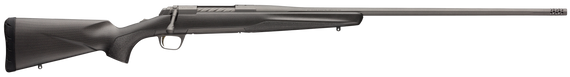 Browning 035459294 X-Bolt Pro Tungsten 6.5 PRC 3+1 24" Fluted & Lapped Barrel With Muzzle Brake, Spiral Fluted Bolt, Tungsten Gray Cerakote, Textured Grip Paneled Carbon Fiber Stock 110856
