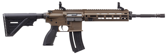 HK 81000529 HK 416  Sports South Exclusive 22 LR 10+1 16.10" Black Steel Threaded Barrel Aluminum w/M-LOK & Picatinny Rail Flat Dark Earth Aluminum Receiver Black Retractable Stock Right Hand 129925