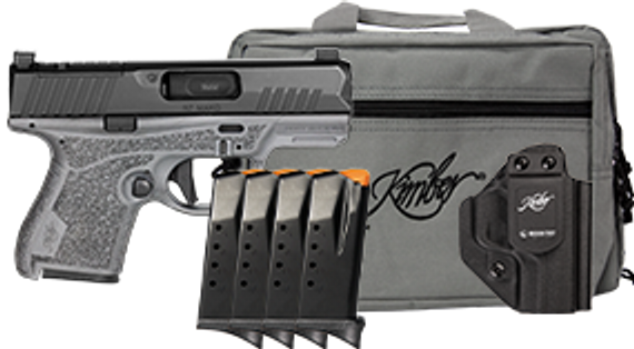 Kimber Mfg.,inc 3800023 R7 Mako OR Bundle 9mm 10+1 3.37" FNC Stainless Steel Slide Molded Stippling Gray 170643