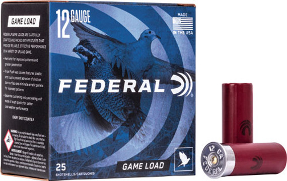 FEDERAL GAME LOAD 12GA 2.75"1OZ #7.5 25RD 10BX/CS AH1217