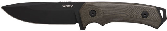 WOOX KNIFE ROCK 62 FIXED BLADE4.25" BLACK MICARTA PLAIN HND! BUKNF00105