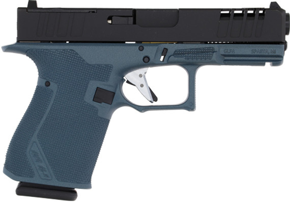 GLFA 19 STRIKER 9MM 4" 15 SHOTBLACK SLIDE TITANIUM FRAME GL19BLU