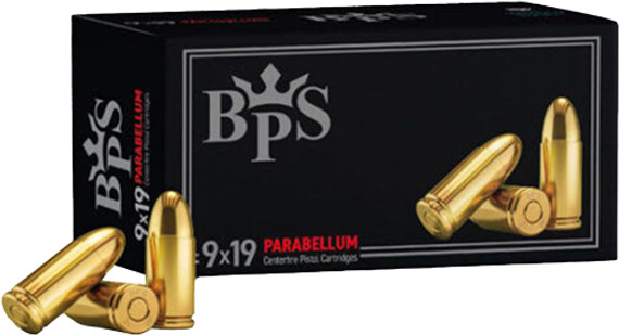 BPS 9MM 124GR FMJ 50RD20BX/CS BRASS CASE ABPS9MM124FMJ