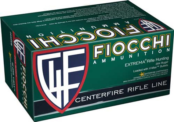 FIOCCHI 204 RUGER 40GR V-MAX50RD 20BX/CS A204HVB