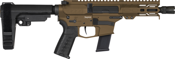 CMMG 45AB70FMB Banshee MKG 45 ACP 13+1 5" Black Nitride Medium Taper Threaded Barrel, EML 4" M-LOK Handguards, Midnight Bronze Cerakote Aluminum Picatinny Rail Receiver, CMMG Zeroed Grips 166432