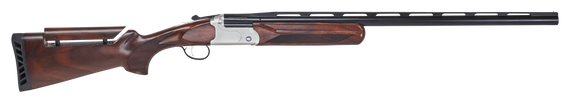 Stevens 23222 555 Trap 12 Gauge 3" 1rd 30" Vent Rib Barrel, Silver Aluminum Receiver,  Turkish Walnut Fixed Adjustable Comb Stock Ambidextrous 119206