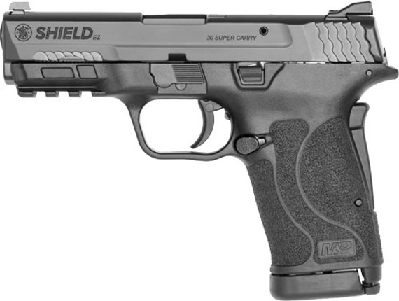 S&W SHIELD EZ 30 SUPER CARRY</br>BLACKENED SS/BLK NO THUMB SFT! G13459