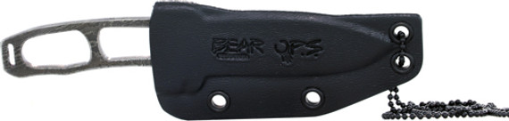 BEAR OPS COMBAT NECK KNIFE2.78" DAMASCUS W/KYDEX SHEATH! CC400LD