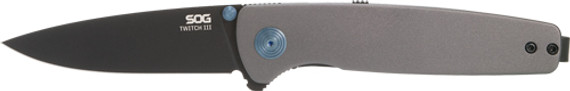 SOG KNIFE TWITCH III 3.1" SPRGASST GRAY/BLUE/BLACK SOG11150343